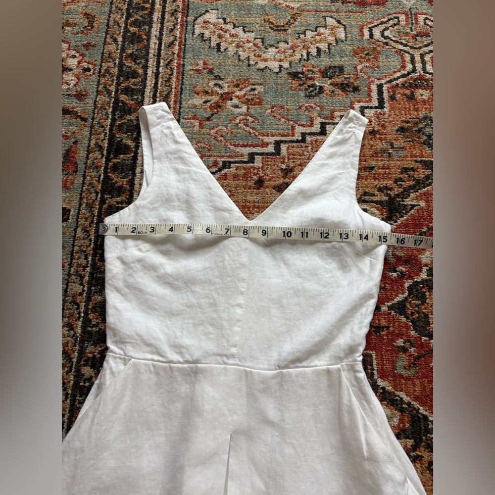 Gap 100% Linen Fit & Flare Preppy Sleeveless Dress size 0P - Picture 10 of 12